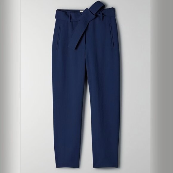 Aritzia Wilfred Tie Front Pants in Blue - Picture 4 of 8